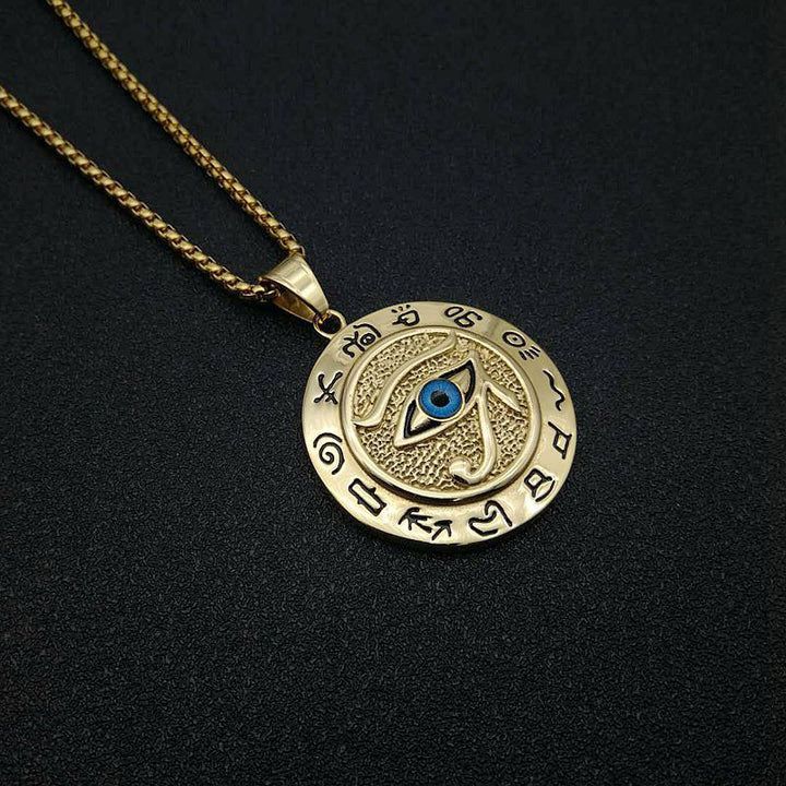 Eye of Horus Protection Necklace golden Pendant