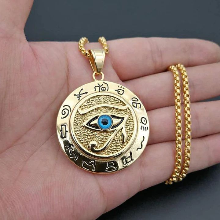 Eye of Horus Protection Necklace golden Pendant