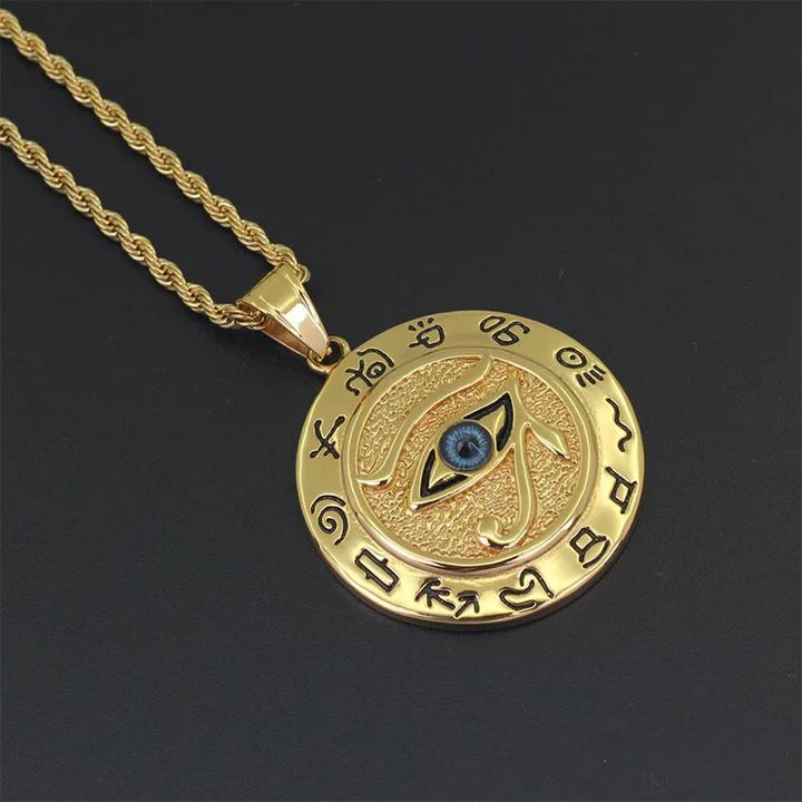 Eye of Horus Protection Necklace golden Pendant