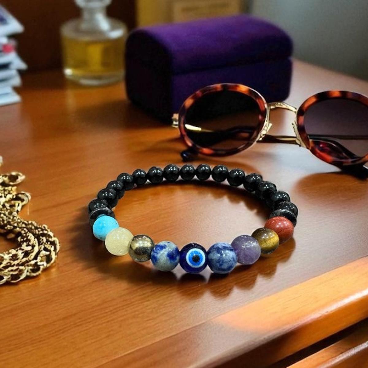 9 Chakra Natural Stone Bracelet (Unisex)