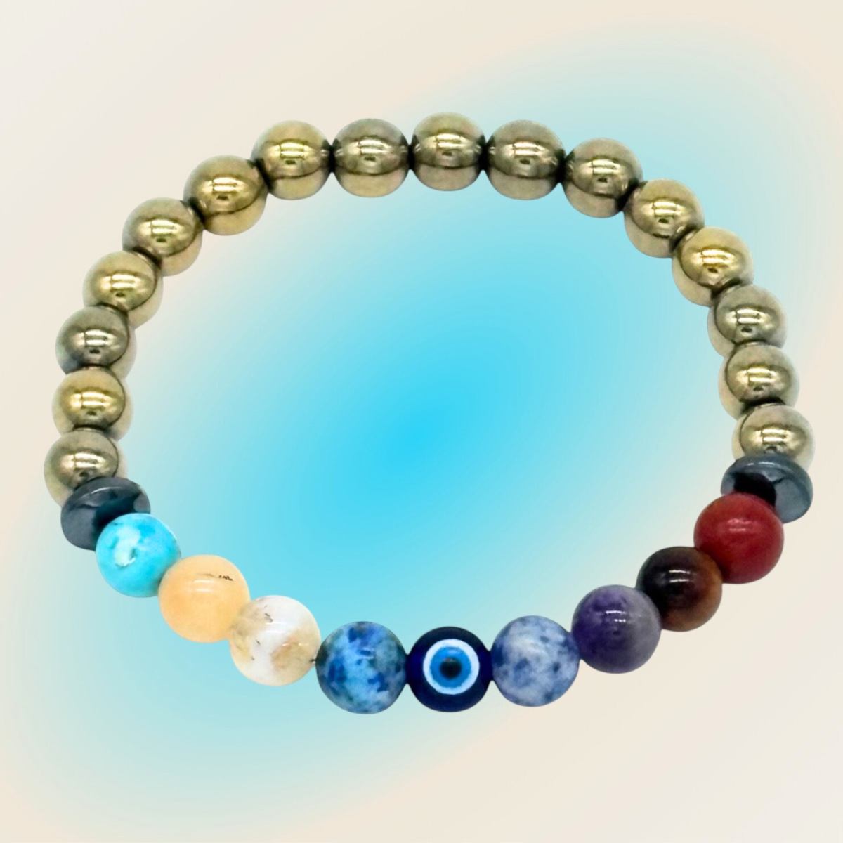 Pyrite 9 Chakra Bracelet