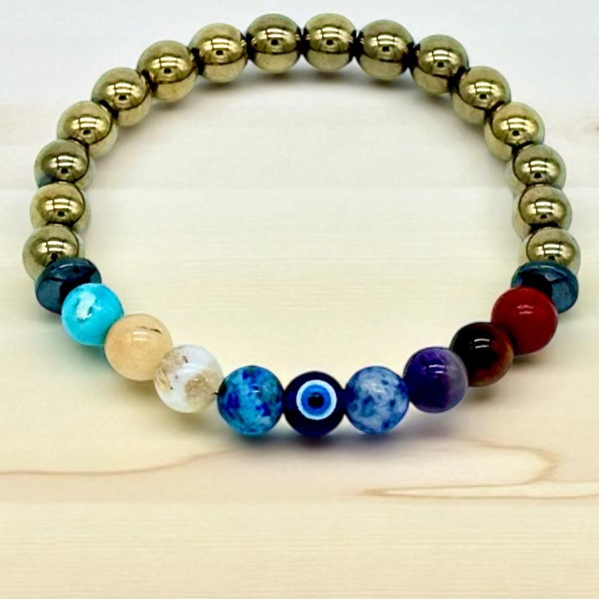 Pyrite 9 Chakra Bracelet