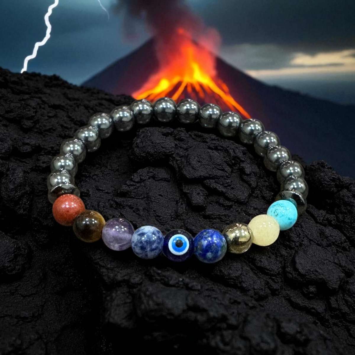 Hematite 7 chakra bracelet