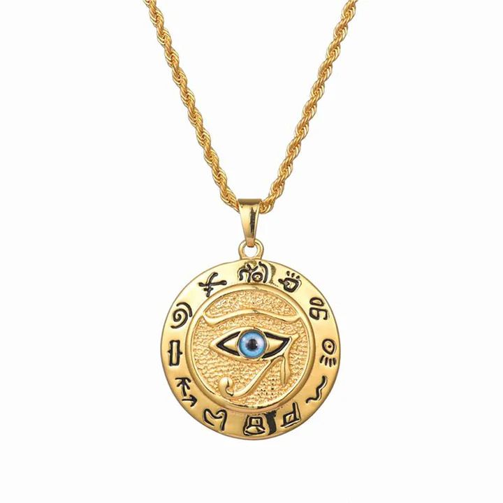 Eye of Horus Protection Necklace golden Pendant