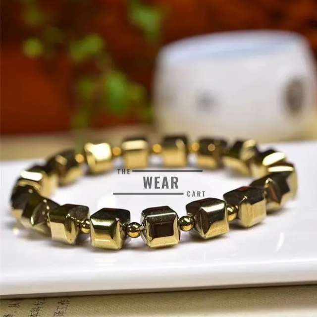 Pyrite Cube Money Magnet Lucky Bracelet