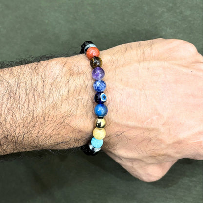 9 Chakra Natural Stone Bracelet (Unisex)