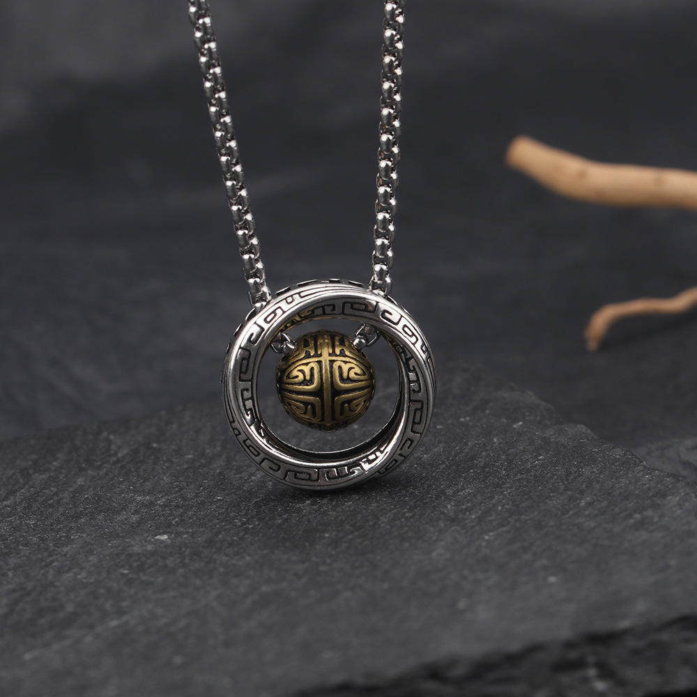 Mobius Bead Copper  Necklace Pendant
