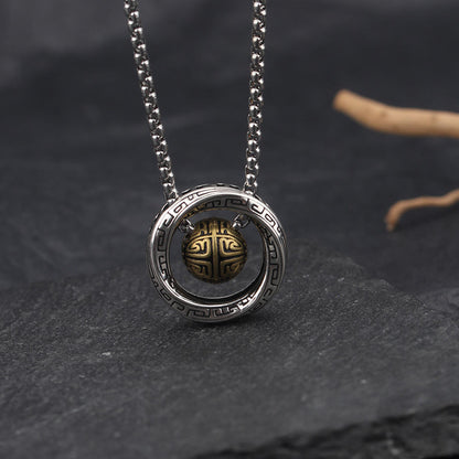 Mobius Bead Copper  Necklace Pendant