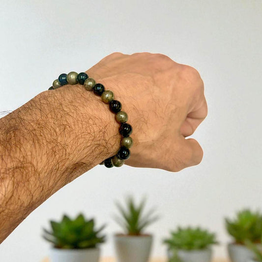 Pyrite Obsidian Bracelet
