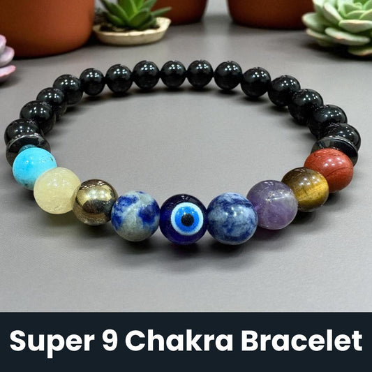 9 Chakra Natural Stone Bracelet (Unisex)