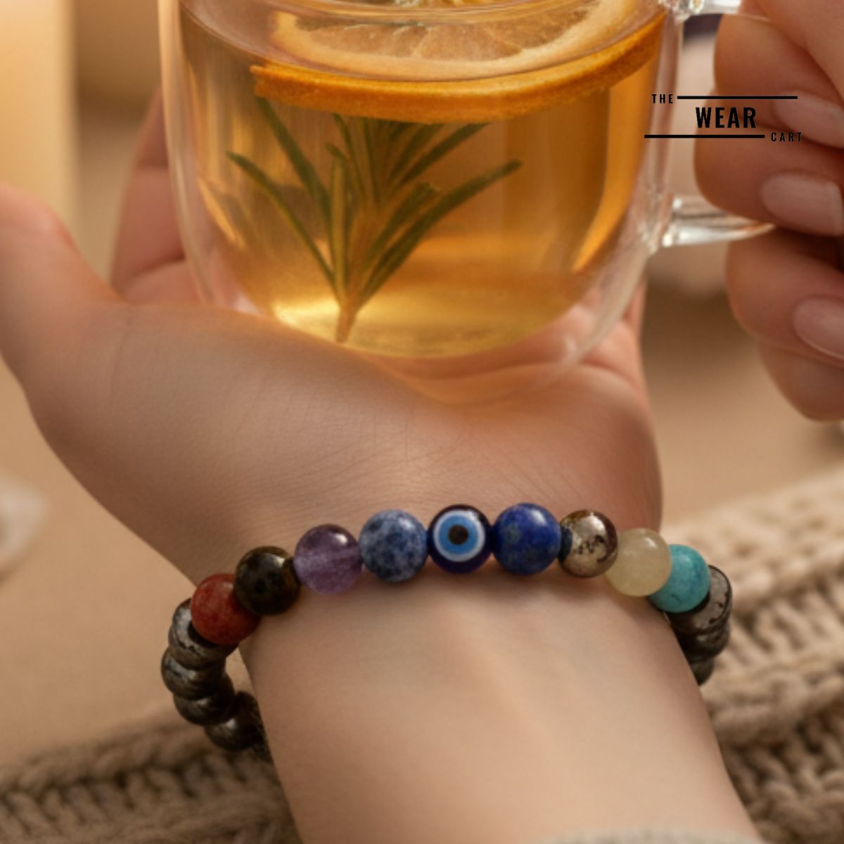 Hematite 9 chakra bracelet