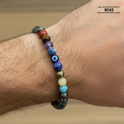 Hematite 9 chakra bracelet