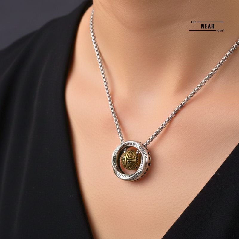 Mobius Bead Copper  Necklace Pendant