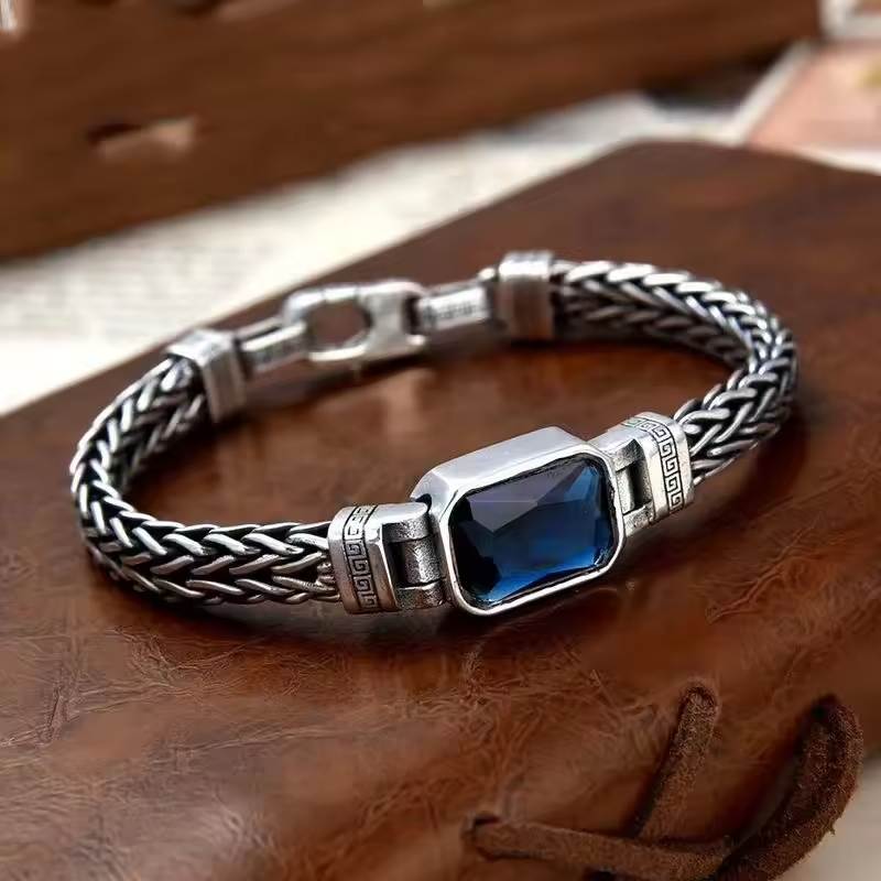 Blue Stone Vintage Bracelet for Men & Women