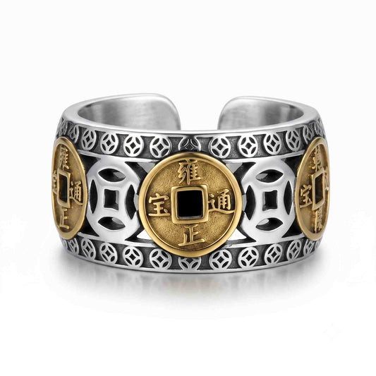 Feng shui Five Emperor Ring – Adjustable
