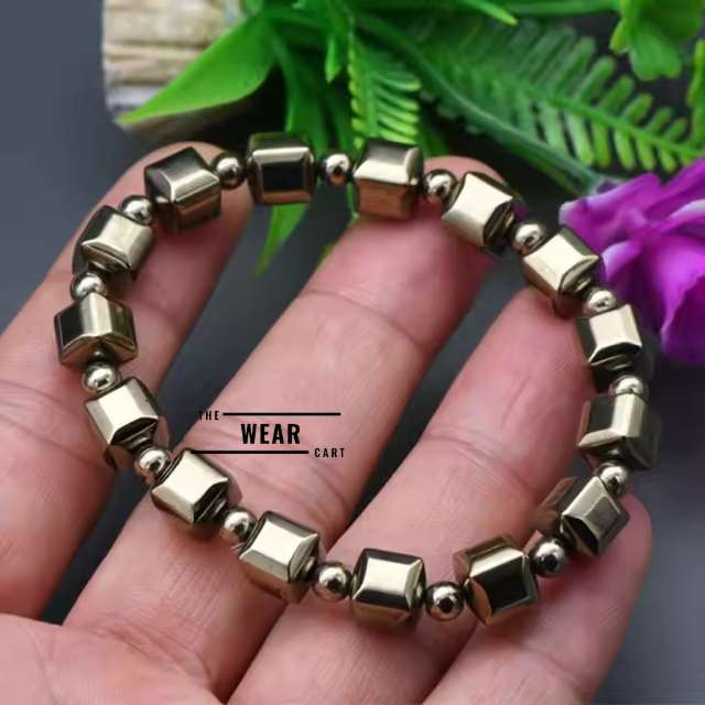 Pyrite Cube Money Magnet Bracelet