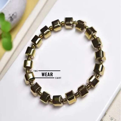 Pyrite Cube Money Magnet Bracelet