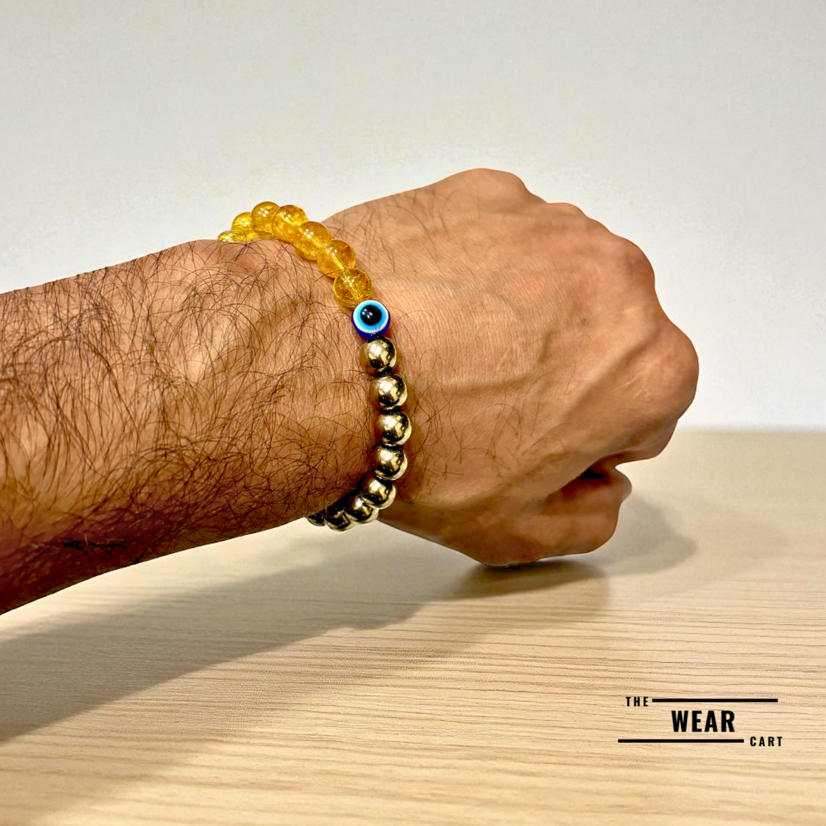 Pyrite Citrine & Evil eye Bracelet
