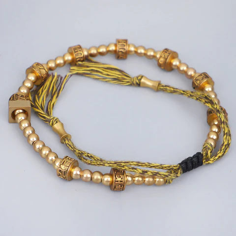 Tibetan Golden Mantra Bracelet