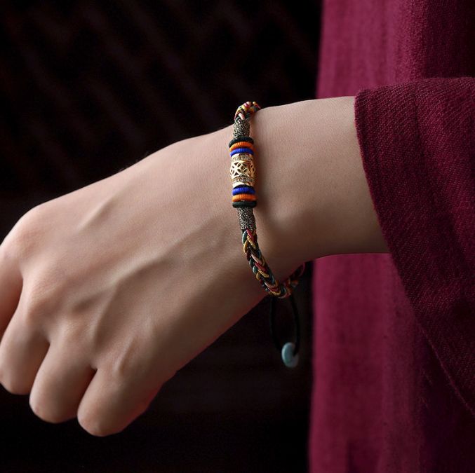 Tibetan Vajra Knot Bracelet for Men and Women - Adjustable
