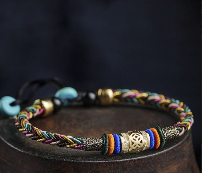 Tibetan Vajra Knot Bracelet for Men and Women - Adjustable